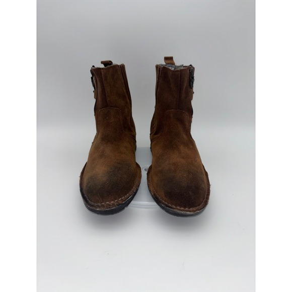 MARK NASON Lounge U Rock Boot‎ Cross Brown Suede Leather Shoe Mens Buckle Chukka main image 8